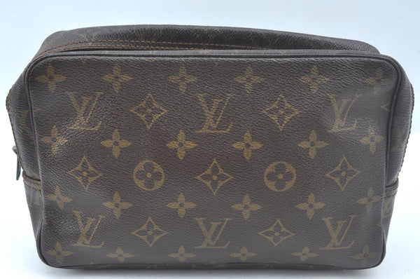 Auth Louis Vuitton Monogram Trousse Toilette 23 Clutch Bag Old Model Junk 1830J