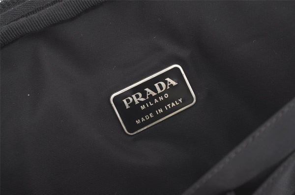 Authentic PRADA Nylon Leather 2Way Shoulder Business Bag Black 1830K