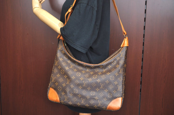 Authentic Louis Vuitton Monogram Boulogne 35 Shoulder Cross Bag M51260 LV 1831I
