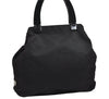 Authentic PRADA Vintage Nylon Tote Hand Bag Black 1831K