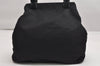 Authentic PRADA Vintage Nylon Tote Hand Bag Black 1831K