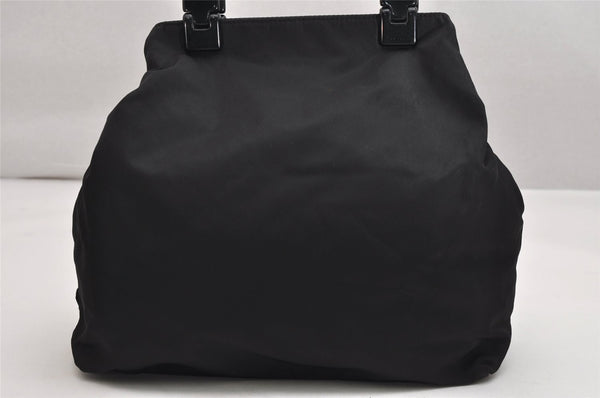 Authentic PRADA Vintage Nylon Tote Hand Bag Black 1831K