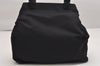 Authentic PRADA Vintage Nylon Tote Hand Bag Black 1831K