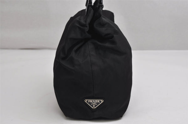 Authentic PRADA Vintage Nylon Tote Hand Bag Black 1831K