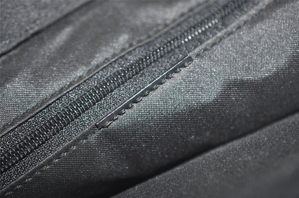 Authentic GUCCI Vintage Bamboo Hand Bag GG Nylon Leather 0021010 Black 1833I