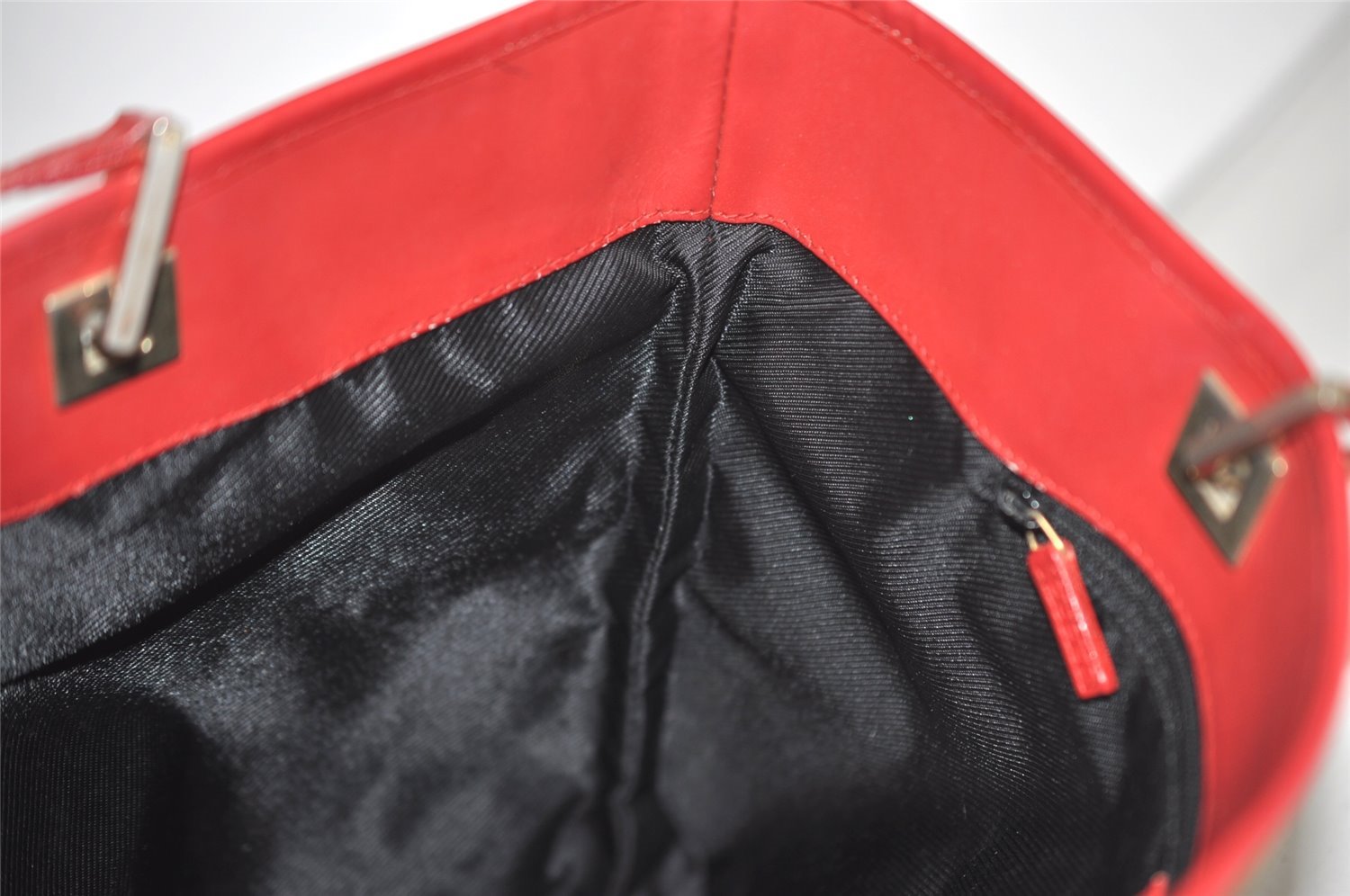 Authentic GUCCI Vintage Shoulder Tote Bag GG Canvas Leather 0021098 Black 1834I