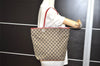 Authentic GUCCI Vintage Shoulder Tote Bag GG Canvas Leather 0021098 Black 1834I