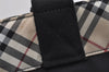 Authentic BURBERRY Vintage Nova Check Nylon Tote Hand Bag Black 1834J