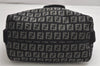 Authentic FENDI Zucchino Shoulder Cross Body Bag Canvas Leather Black 1834K