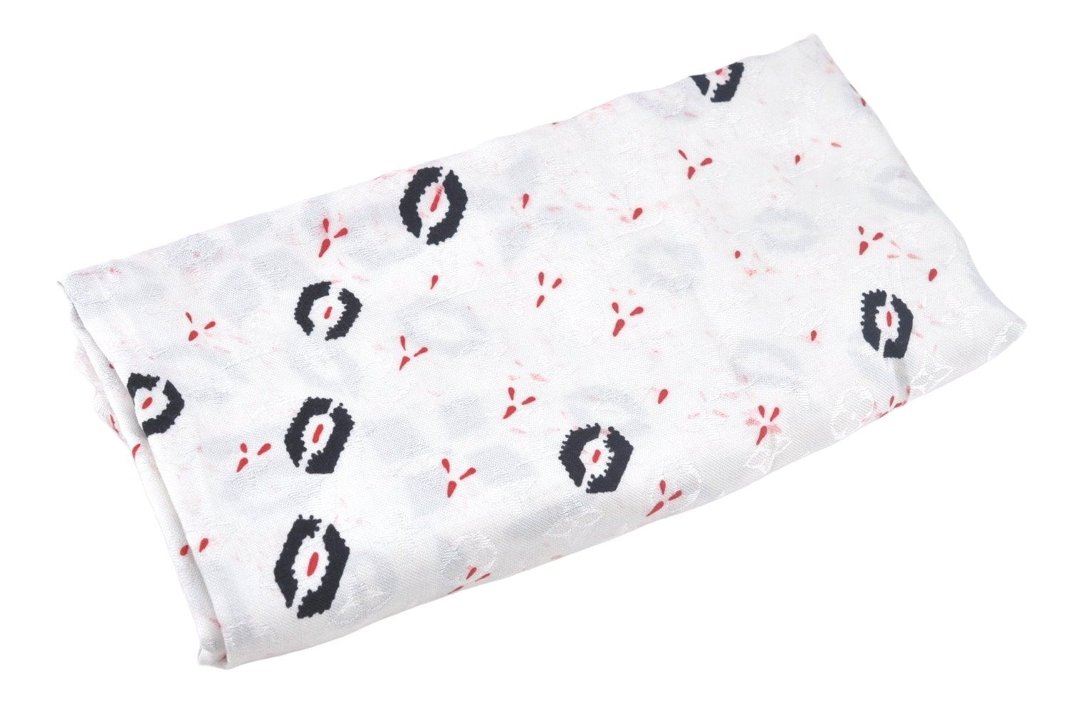 Authentic Louis Vuitton Monogram Graphic Stole Silk Wool White MP1625 Junk 1835K
