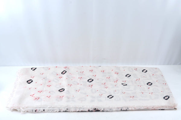 Authentic Louis Vuitton Monogram Graphic Stole Silk Wool White MP1625 Junk 1835K