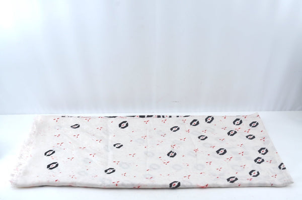 Authentic Louis Vuitton Monogram Graphic Stole Silk Wool White MP1625 Junk 1835K
