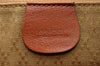 Authentic GUCCI Vintage Bamboo Drawstring Backpack Leather Brown 1836I