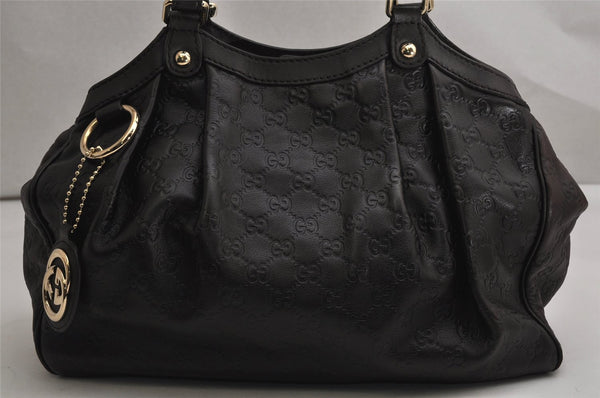 Authentic GUCCI Guccissima Sukey Shoulder Tote Bag GG Leather 211944 Brown 1837K