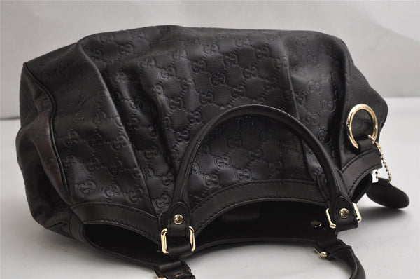 Authentic GUCCI Guccissima Sukey Shoulder Tote Bag GG Leather 211944 Brown 1837K