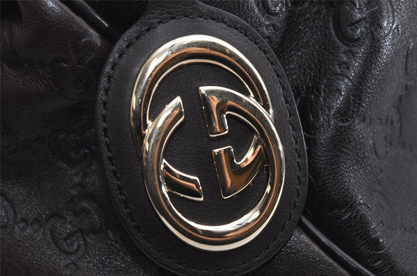 Authentic GUCCI Guccissima Sukey Shoulder Tote Bag GG Leather 211944 Brown 1837K