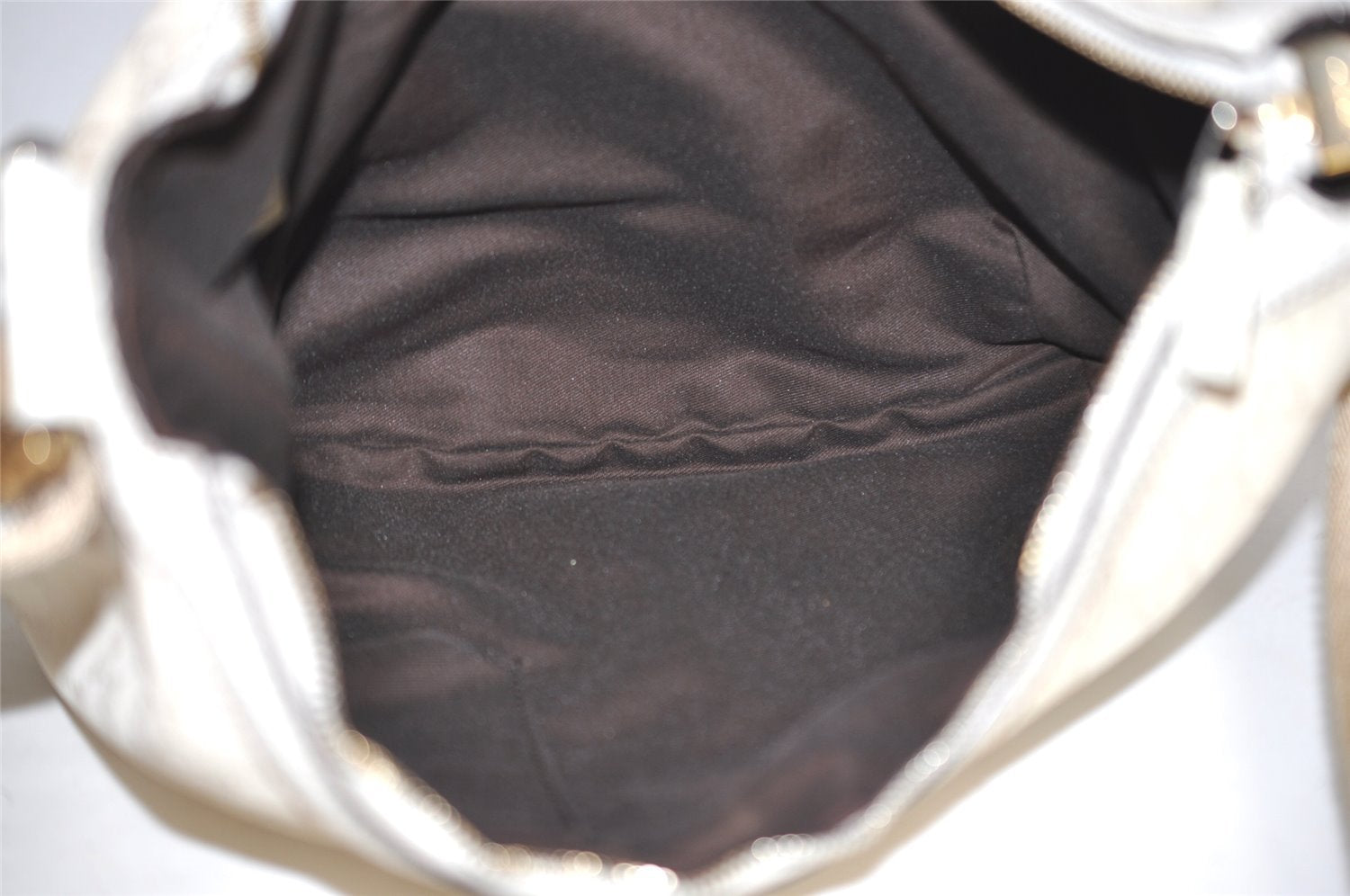 Authentic GUCCI Shoulder Cross Body Bag GG Canvas Leather 181092 White 1838I