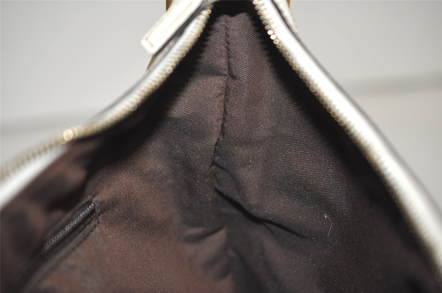 Authentic GUCCI Shoulder Cross Body Bag GG Canvas Leather 181092 White 1838I