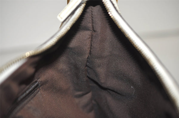 Authentic GUCCI Shoulder Cross Body Bag GG Canvas Leather 181092 White 1838I