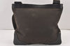 Authentic PRADA Vintage Canvas Leather Shoulder Cross Body Bag Purse Brown 1838K