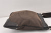 Authentic PRADA Vintage Canvas Leather Shoulder Cross Body Bag Purse Brown 1838K