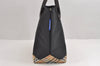 Authentic BURBERRY BLUE LABEL Check Hand Tote Bag Nylon Leather Black 1839J