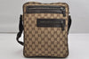 Authentic GUCCI Shoulder Cross Body Bag GG Canvas Leather 92551 Brown 1839K