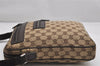 Authentic GUCCI Shoulder Cross Body Bag GG Canvas Leather 92551 Brown 1839K