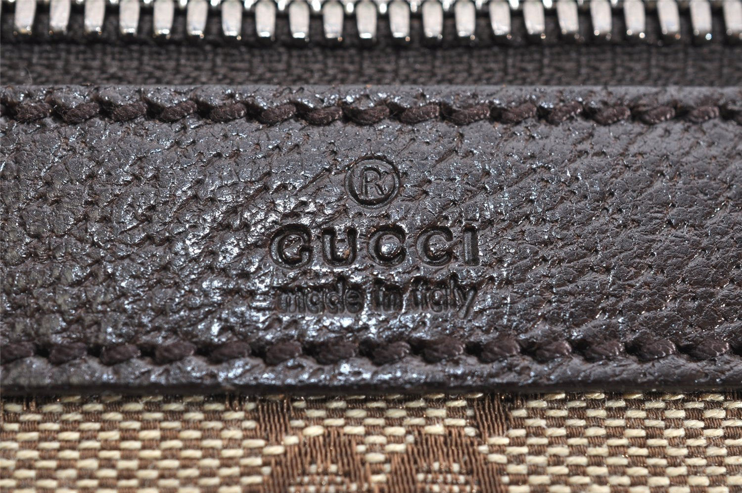 Authentic GUCCI Shoulder Cross Body Bag GG Canvas Leather 92551 Brown 1839K