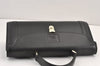 Authentic Burberrys Vintage Leather Hand Bag Purse Black 1840K