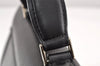Authentic Burberrys Vintage Leather Hand Bag Purse Black 1840K