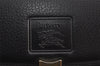 Authentic Burberrys Vintage Leather Hand Bag Purse Black 1840K