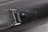 Authentic Burberrys Vintage Leather Hand Bag Purse Black 1840K