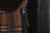 Authentic Burberrys Vintage Leather Hand Bag Purse Black 1840K
