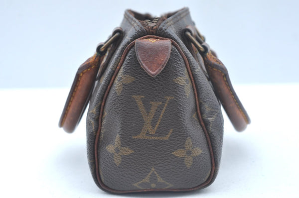 Authentic Louis Vuitton Monogram Mini Speedy Hand Bag Purse Old Model Junk 1841J