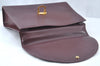 Authentic Cartier Vintage Must de Cartier Hand Bag Leather Bordeaux Red 1841K