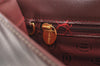 Authentic Cartier Vintage Must de Cartier Hand Bag Leather Bordeaux Red 1841K