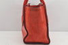 Authentic PRADA Vintage Leather Suede 2Way Shoulder Hand Bag Purse Red 1843K