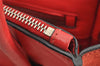 Authentic PRADA Vintage Leather Suede 2Way Shoulder Hand Bag Purse Red 1843K