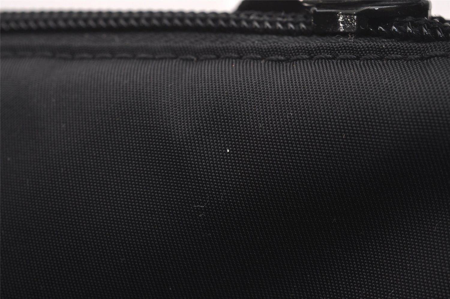 Authentic PRADA Vintage Nylon Tessuto Hand Bag Pouch Purse Black 1844I