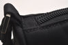Authentic PRADA Vintage Nylon Tessuto Hand Bag Pouch Purse Black 1844I