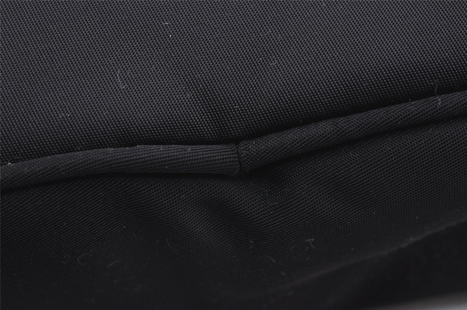 Authentic PRADA Vintage Nylon Tessuto Hand Bag Pouch Purse Black 1844I