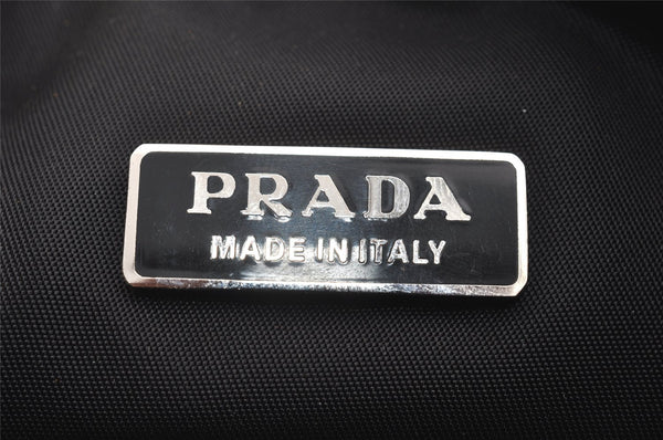 Authentic PRADA Vintage Nylon Tessuto Hand Bag Pouch Purse Black 1844I