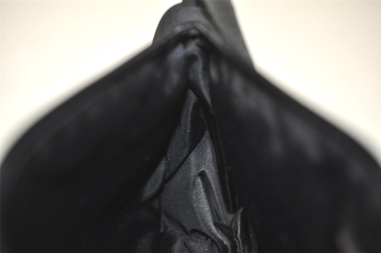 Authentic PRADA Vintage Nylon Tessuto Hand Bag Pouch Purse Black 1844I