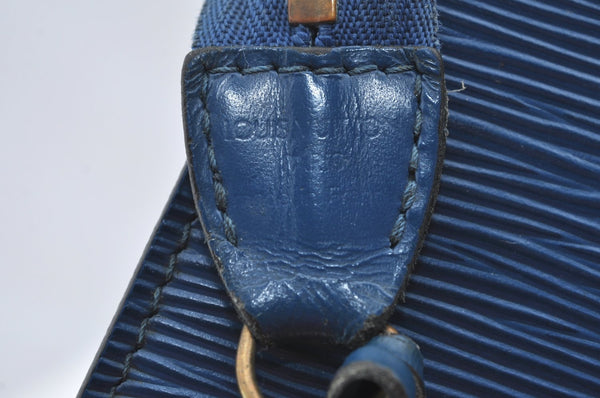 Authentic Louis Vuitton Epi Pochette Accessoires Pouch Blue M52945 LV 1845I