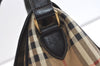 Authentic Burberrys Nova Check Shoulder Cross Body Bag PVC Leather Beige 1845K