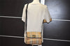 Authentic Burberrys Nova Check Shoulder Cross Body Bag PVC Leather Beige 1845K