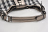 Authentic BURBERRY Check Shoulder Tote Bag Canvas Leather Gray 1847K