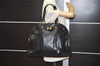 Authentic YVES SAINT LAURENT Muse Tote Hand Bag Leather 153959 Black 1848K