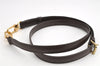 Authentic Louis Vuitton Leather Shoulder Strap Brown 40.6-47.4" LV 1849K